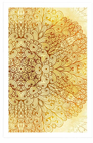 Poszter arany etnikus Mandala