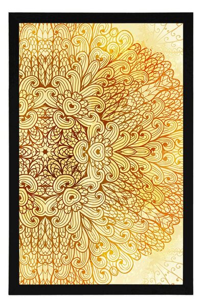 Poszter arany etnikus Mandala