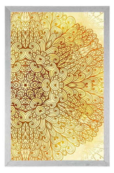 Poszter arany etnikus Mandala