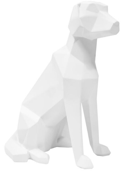 Time for home Fehér dekoratív szobor Origami kutya S