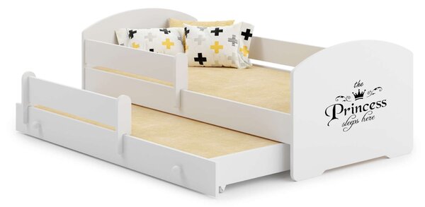 Kobi Luk Ifjúsági ágy 2 matraccal 80x160cm #fehér - Többféle matr... (Variáció:Princess)