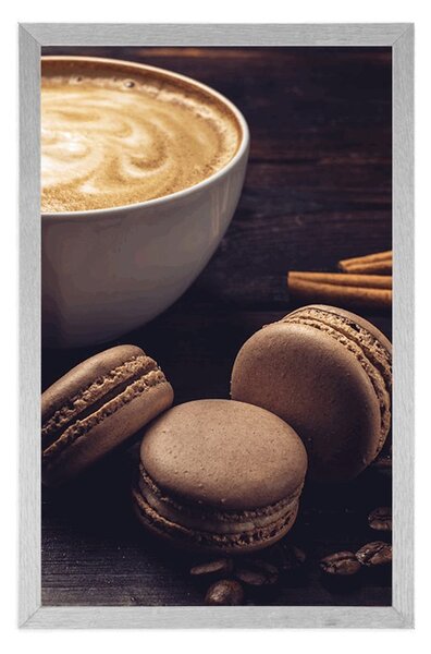 Poszter kávé és csokoládé macaroons