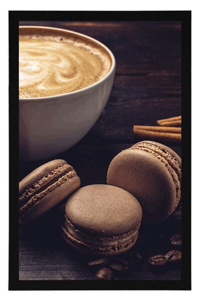 Poszter kávé és csokoládé macaroons