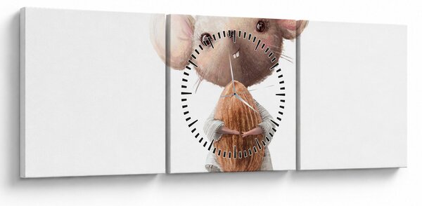 Kép - Akvarell állatka N⁰2 (órával) (90x30 cm)