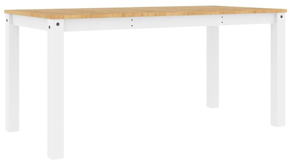 PANAMA fehér tömör fenyőfa ebédlőasztal 160 x 80 x 75 cm