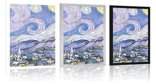 Poszter reprodukció Starry Night - Vincent van Gogh
