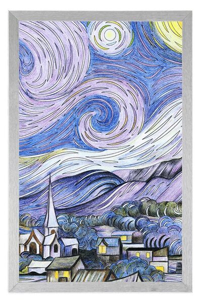 Poszter reprodukció Starry Night - Vincent van Gogh