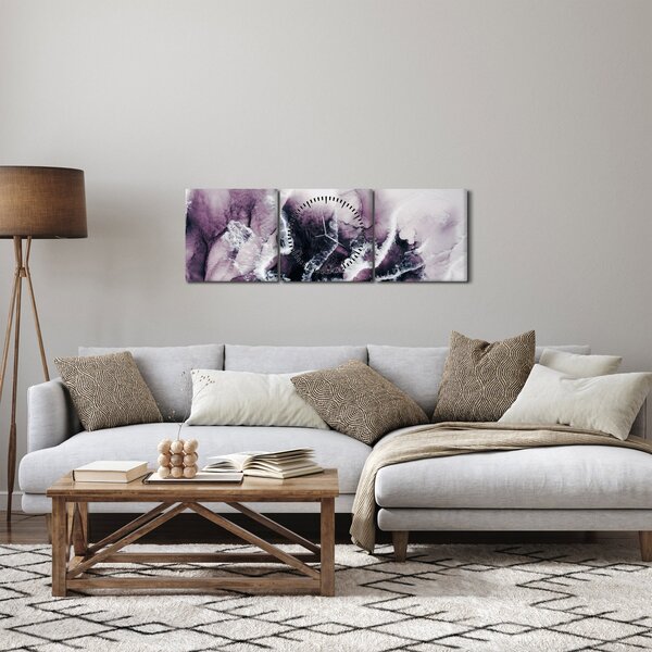 Kép - Lila márvány N⁰2 (órával) (90x30 cm)