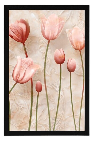 Poszter Régi rózsaszín tulipánok
