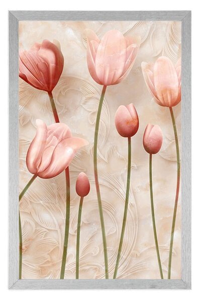 Poszter Régi rózsaszín tulipánok