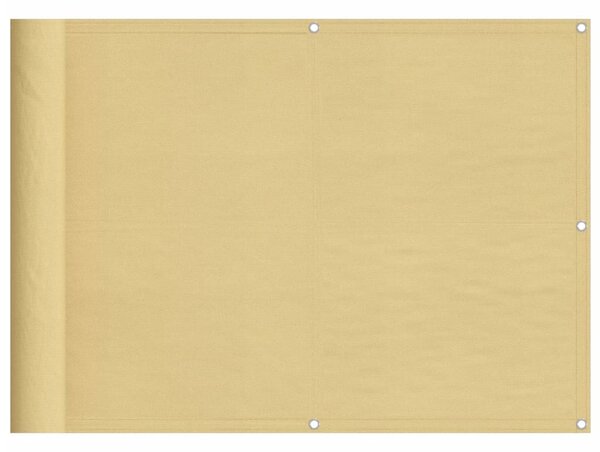 Homokszínű 100% oxford poliészter erkélyparaván 75 x 300 cm