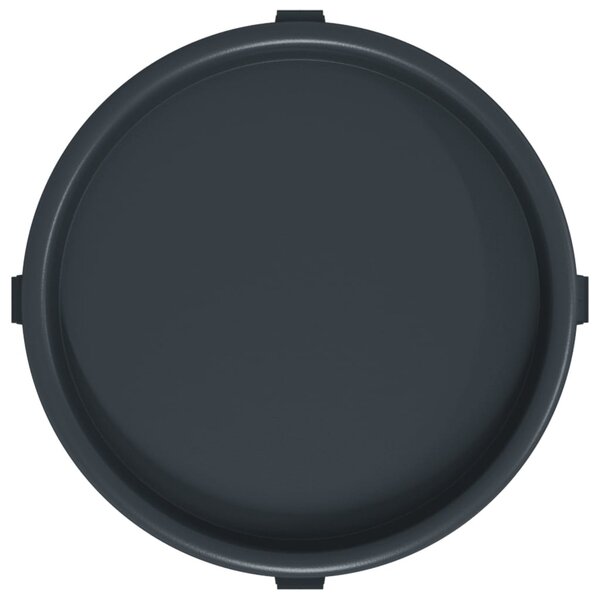 VidaXL 2 db szürke kerekes virágtartó átmérő 34 cm 35 kg