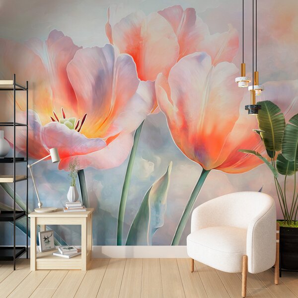 Fotótapéta Tulipánok, Fotótapéta akvarell, w05467 : Uwalls.hu