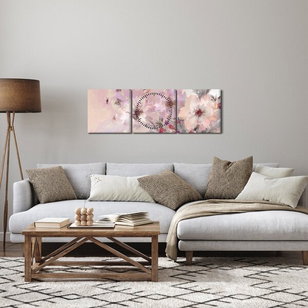 Kép - Művészeti kollázs pillangókkal (órával) (90x30 cm)