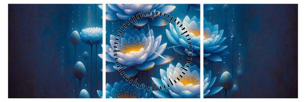Kép - Tavirózsák a víz alatt (órával) (90x30 cm)
