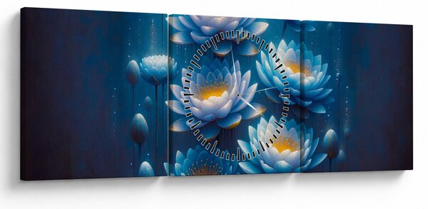 Kép - Tavirózsák a víz alatt (órával) (90x30 cm)