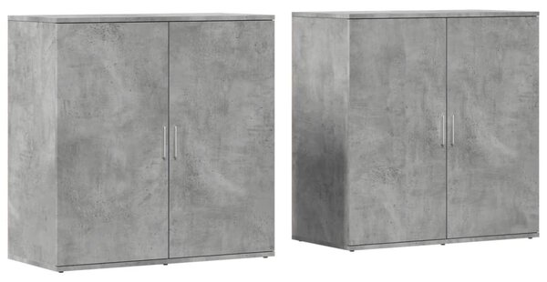 2 db betonszürke szerelt fa tálalószekrény 79 x 38 x 80 cm