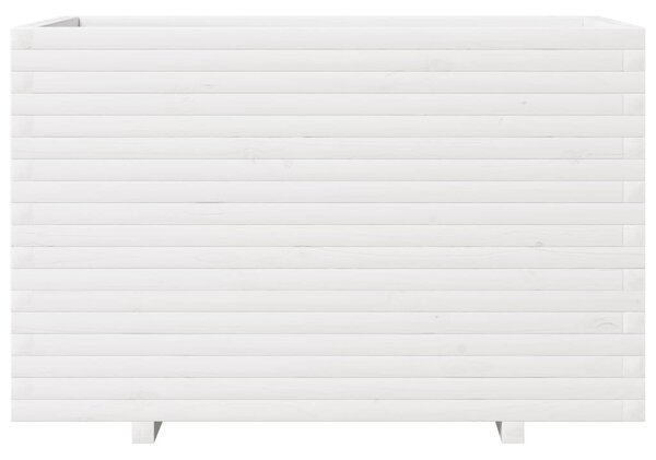 Fehér tömör fenyő virágláda 110x60x72 cm