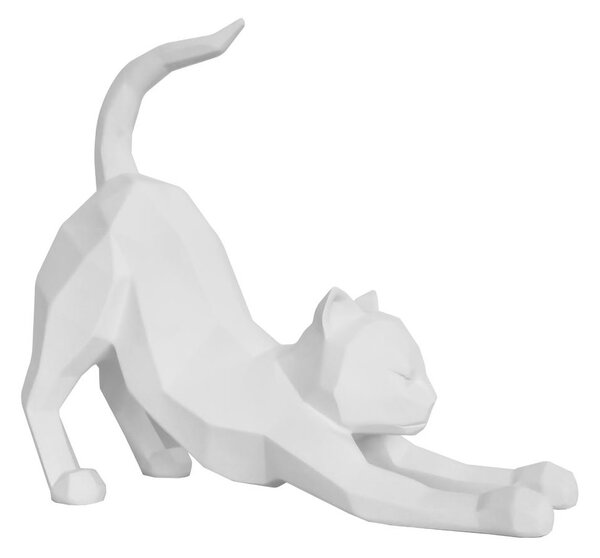 Time for home Fehér dekoratív szobrocska Origami Cat S