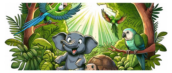 Kép - Vidám állatkák (120x50 cm)