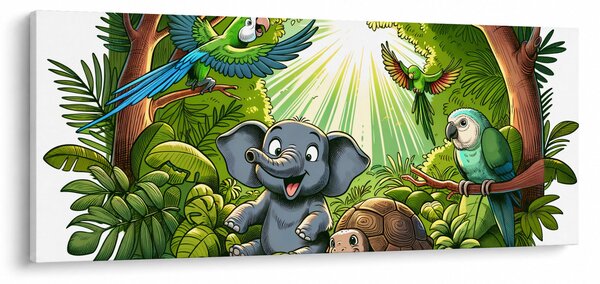 Kép - Vidám állatkák (120x50 cm)