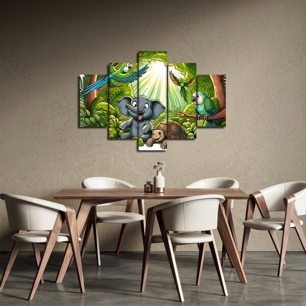 Kép - Vidám állatkák (150x105 cm)