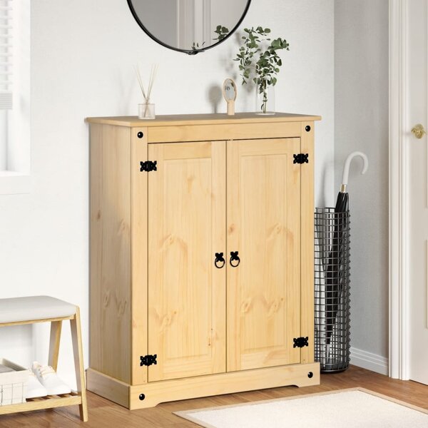 Corona tömör fenyőfa cipőszekrény 86 x 38,5 x 108 cm