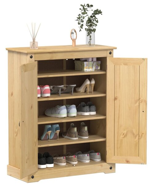 Corona tömör fenyőfa cipőszekrény 86 x 38,5 x 108 cm