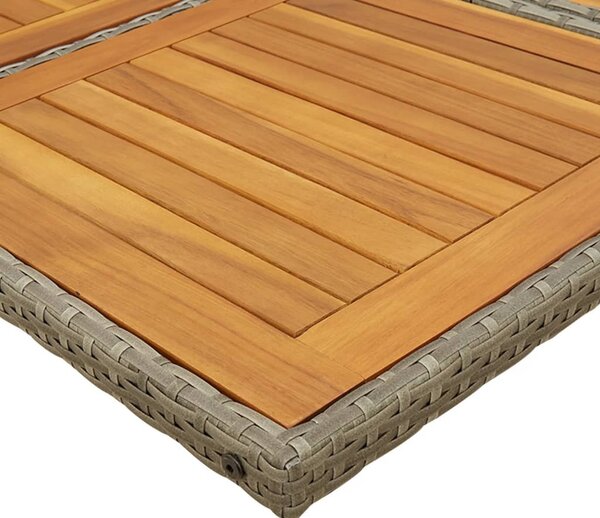 17 részes szürke polyrattan kerti étkezőgarnitúra párnával