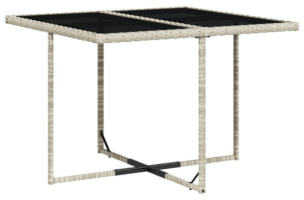 9részes világosszürke polyrattan kerti étkezőgarnitúra párnával