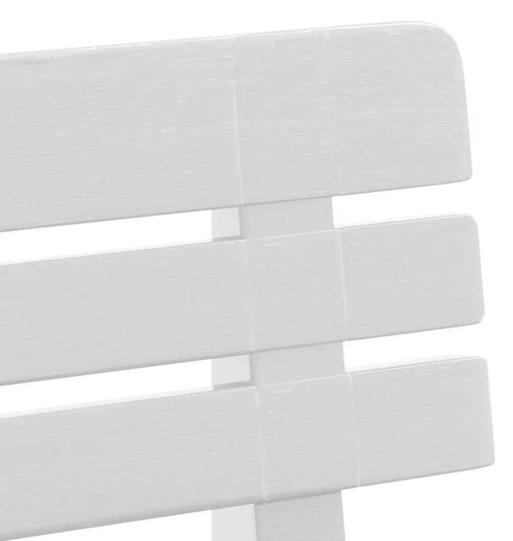 Fehér polipropilén kerti pad 110 x 52 x 71 cm
