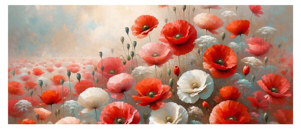 Kép - Pipacsok festménye (120x50 cm)
