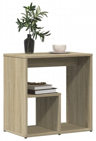 2 db sonoma tölgy színű szerelt fa kisasztal 50 x 30 x 50 cm