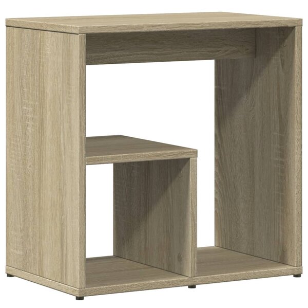 2 db sonoma tölgy színű szerelt fa kisasztal 50 x 30 x 50 cm