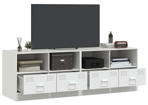2 db fehér acél TV-szekrény 67 x 39 x 44 cm
