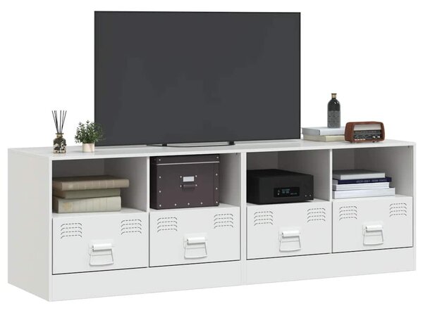 2 db fehér acél TV-szekrény 67 x 39 x 44 cm