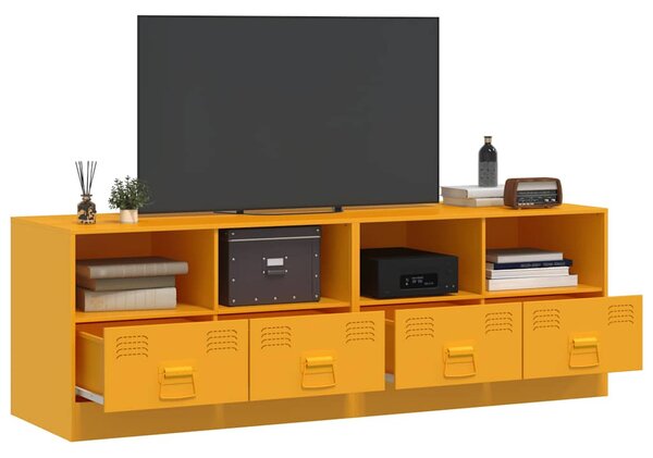 2 db mustársárga acél TV-szekrény 67 x 39 x 44 cm