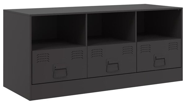 Fekete acél TV-szekrény 99 x 39 x 44 cm