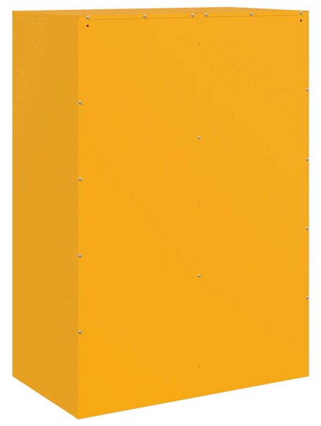 Mustársárga acél magasszekrény 67x39x95 cm