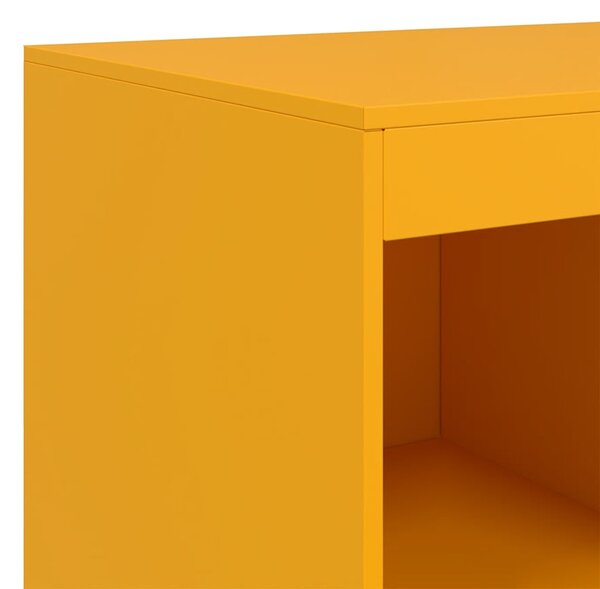 Mustársárga acél magasszekrény 67x39x95 cm