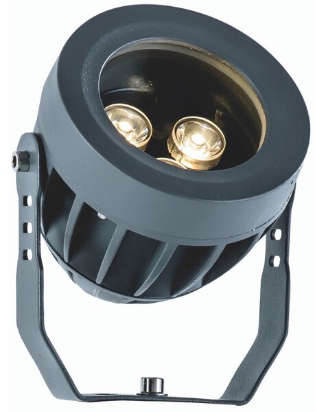 Viokef Ermis kültéri földbeszúrható LED spot lámpa, 10x14 cm, szürke