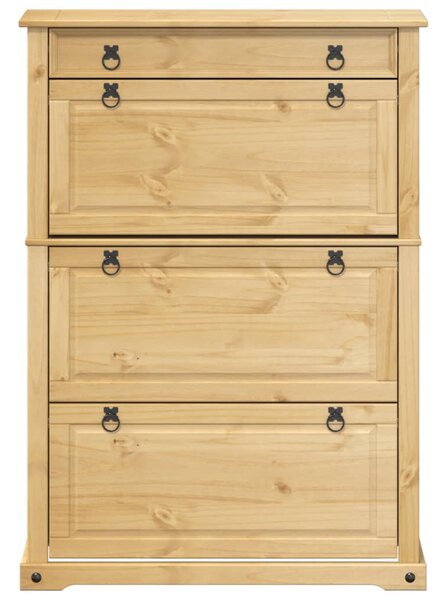 Corona tömör fenyőfa cipőszekrény 99x32x138 cm