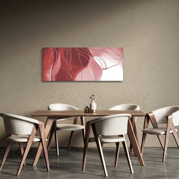 Kép - Piros absztrakt virág N⁰1 (120x50 cm)