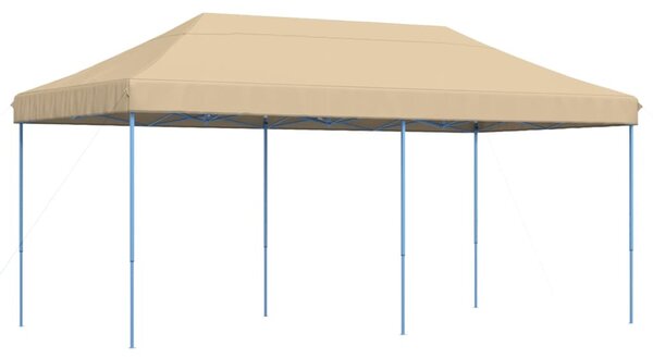 Bézs összecsukható felugró rendezvénysátor 580x292x315 cm