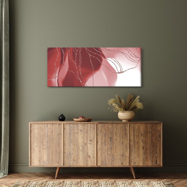 Kép - Piros absztrakt virág N⁰1 (120x50 cm)