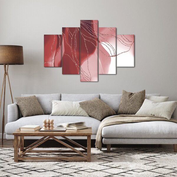 Kép - Piros absztrakt virág N⁰1 (150x105 cm)