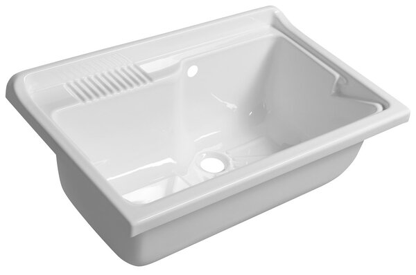 Aqualine Aqualine, Függesztett mosogató 80x50cm, műanyag, fehér, PI8050
