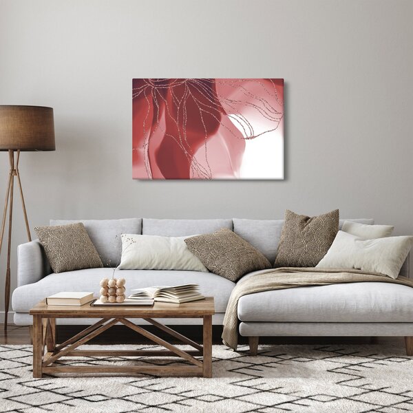 Kép - Piros absztrakt virág N⁰1 (90x60 cm)