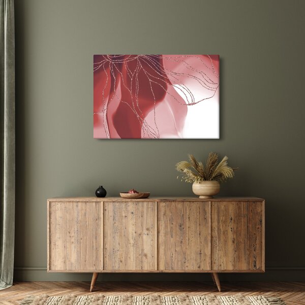 Kép - Piros absztrakt virág N⁰1 (90x60 cm)