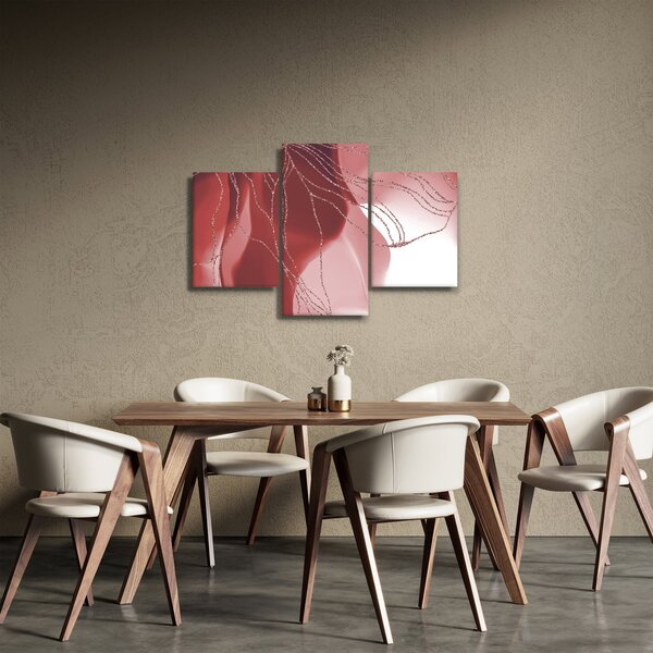 Kép - Piros absztrakt virág N⁰1 (90x60 cm)